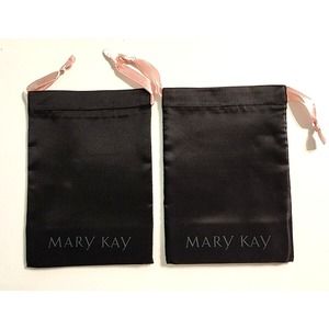 COPY - Mary Kay Small Satin Drawstring Travel Bags Set of 2 - 7 in long x 4.75 …